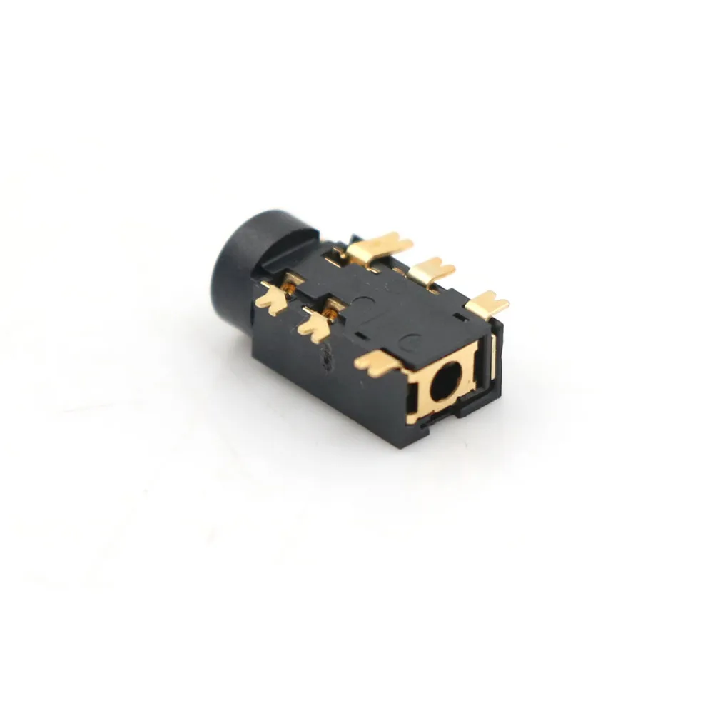 10 шт. 2 5 мм Женский аудио разъем 6 Pin SMT SMD Разъем для наушников PJ 242 позолоченный