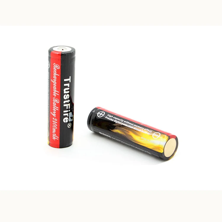 100pcs/lot Trustfire 18650 Colorful Battery 3.7v 2400 mAh Camera Torch