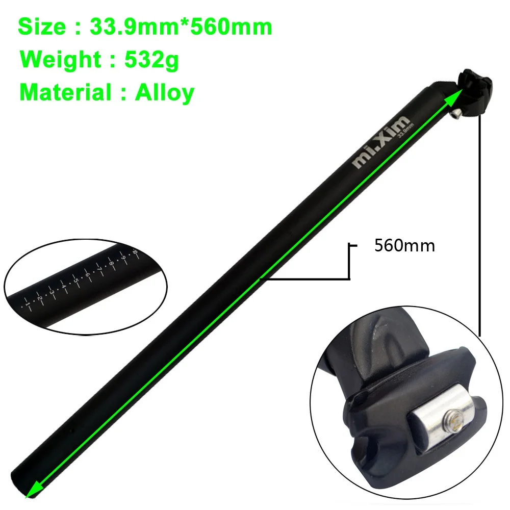 Alloy Folding Bicycle Seat Tube SP9 33.9 * 55CM MBX Bike Seatpost