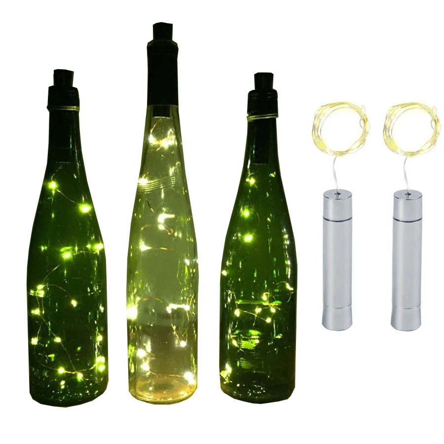 BEIAIDI 1PC 2M 20LED Wine Bottle Cork Stopper String Light AA Battery