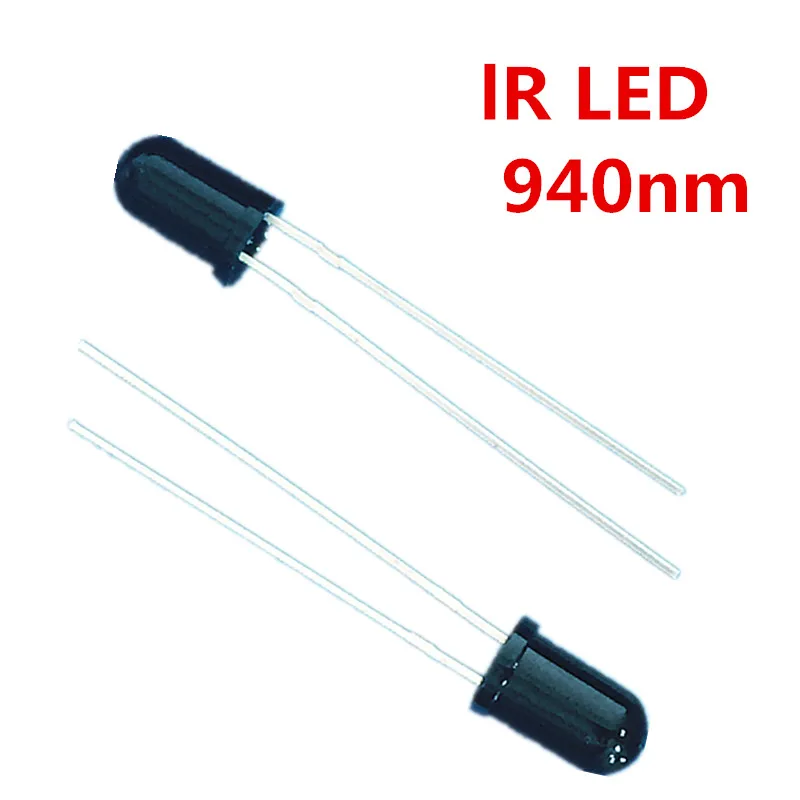100pcs Infrared LED Diode 5mm 940nm Powerful Laser Infrared Lamp