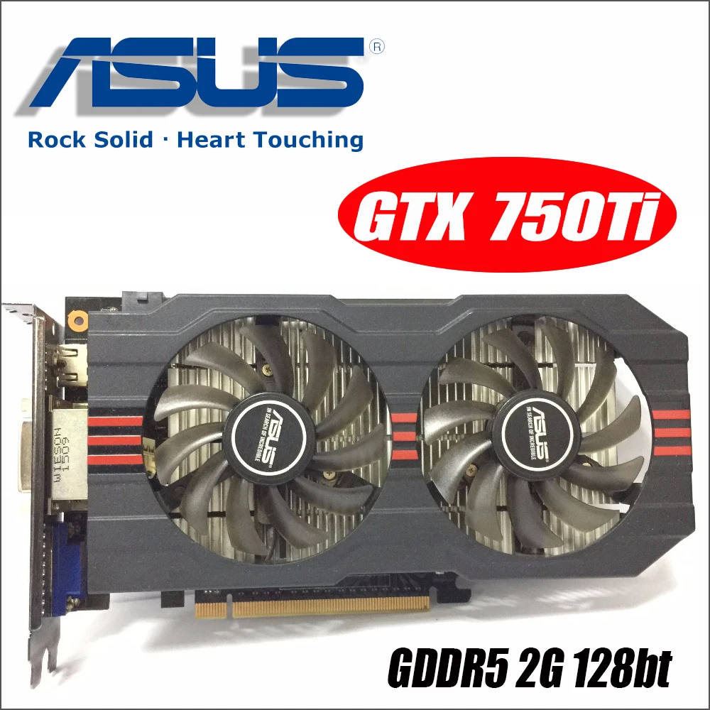 Asus GTX 750TI OC 2GD5 4 шт кабель питания GTX750TI 2 г DDR5 128Bit настольных ПК Графика видео карты