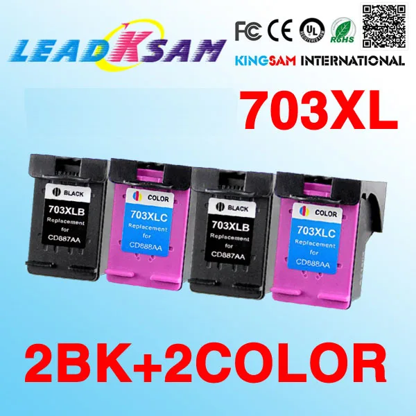 Картридж для принтера 2BK + 2 вида цветов совместимый с hp703 703xl D730 F735 K510a K109a k209a