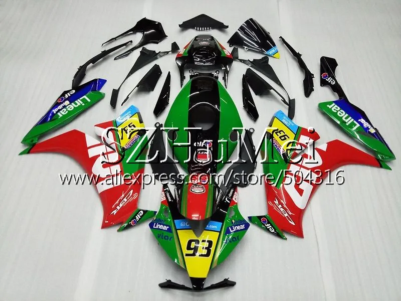 No. 8 Впрыска для Honda Silver черный CBR1000RR 12 13 14 15 16 100sh17 CBR 1000RR 1000 RR CBR1000 RR 2012 2013 обтекателя - Цвет: No. 8