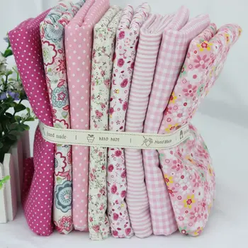 

FREE SHIPPING 8 pieces/lot 50cmx50cm Cotton Fabric Fat Quarter Bundle Quilting Patchwork Tilda Fabric Sewing "Cute Pink"