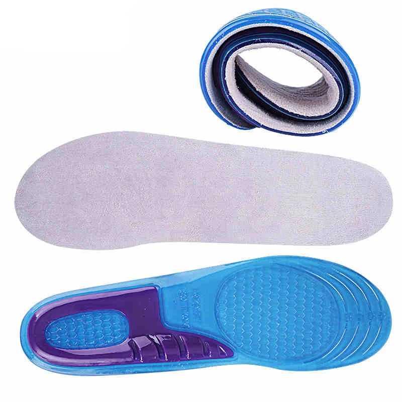 

1Pair Sports Insoles High Easticity Buffer Shock Absorption Thickening Male and Female Basketball and Running Silicone Insoles