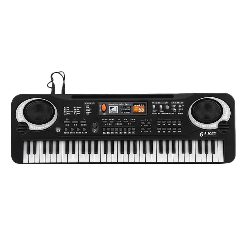 61 Keys Electronic Music Keyboard Electric Organ with Microphone Children Early Educational Tool EDF88
