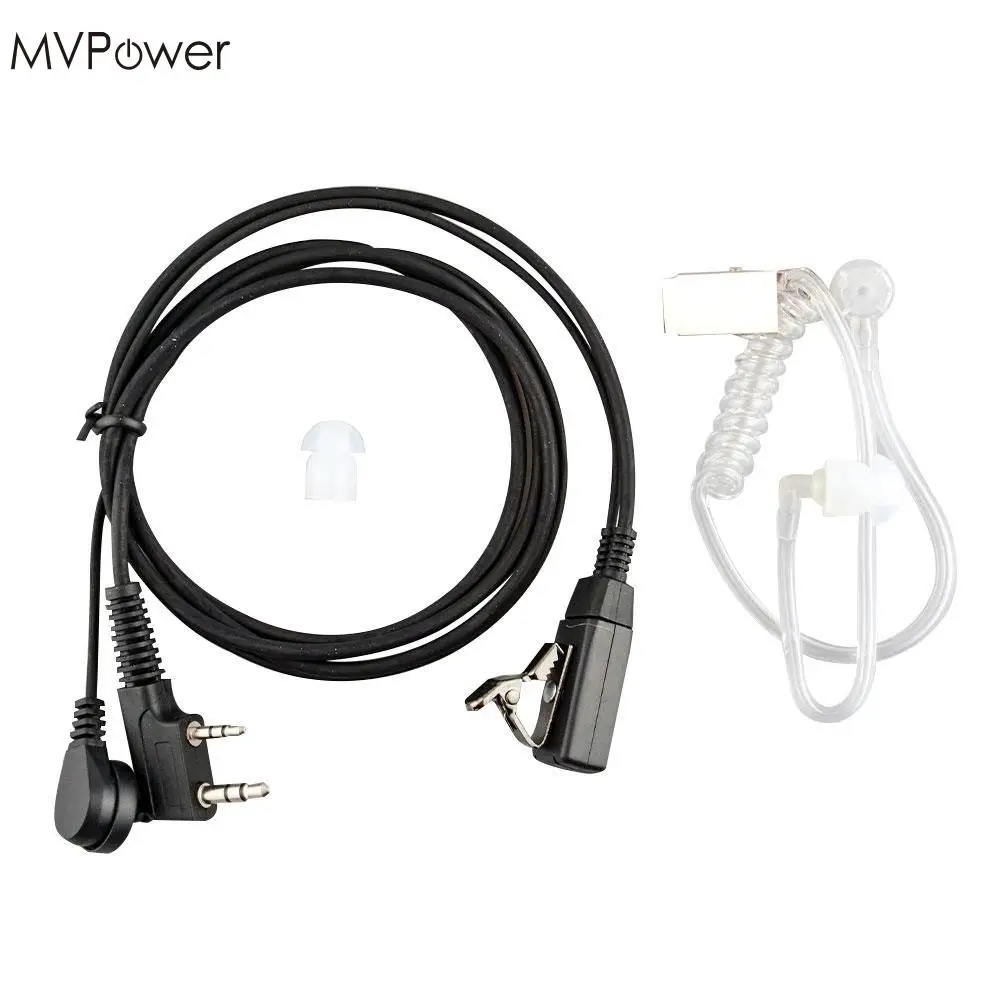 

MVpower Earpiece Headset Anti-noise 2 Pin Acoustic Tube Mic Speaker Earphone for Baofeng A79 Walkie Talkie for Kenwood