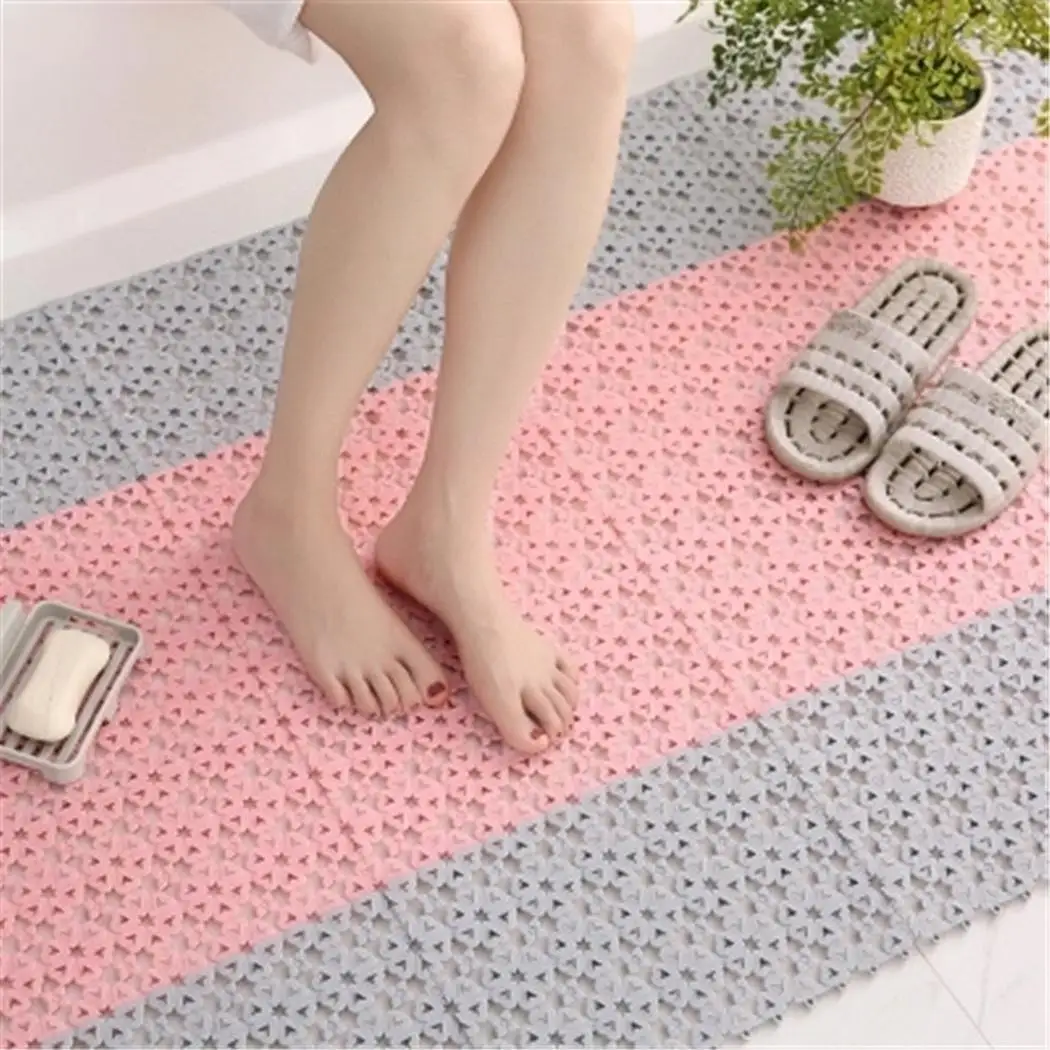 

Bathroom Hollow Stitching Shower Mat Splicing Toilet Non Slip Bath Pads