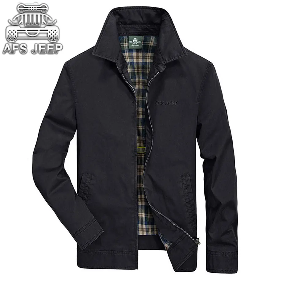 2017 New Autumn Brand Jacket Men Black Casual Pocket