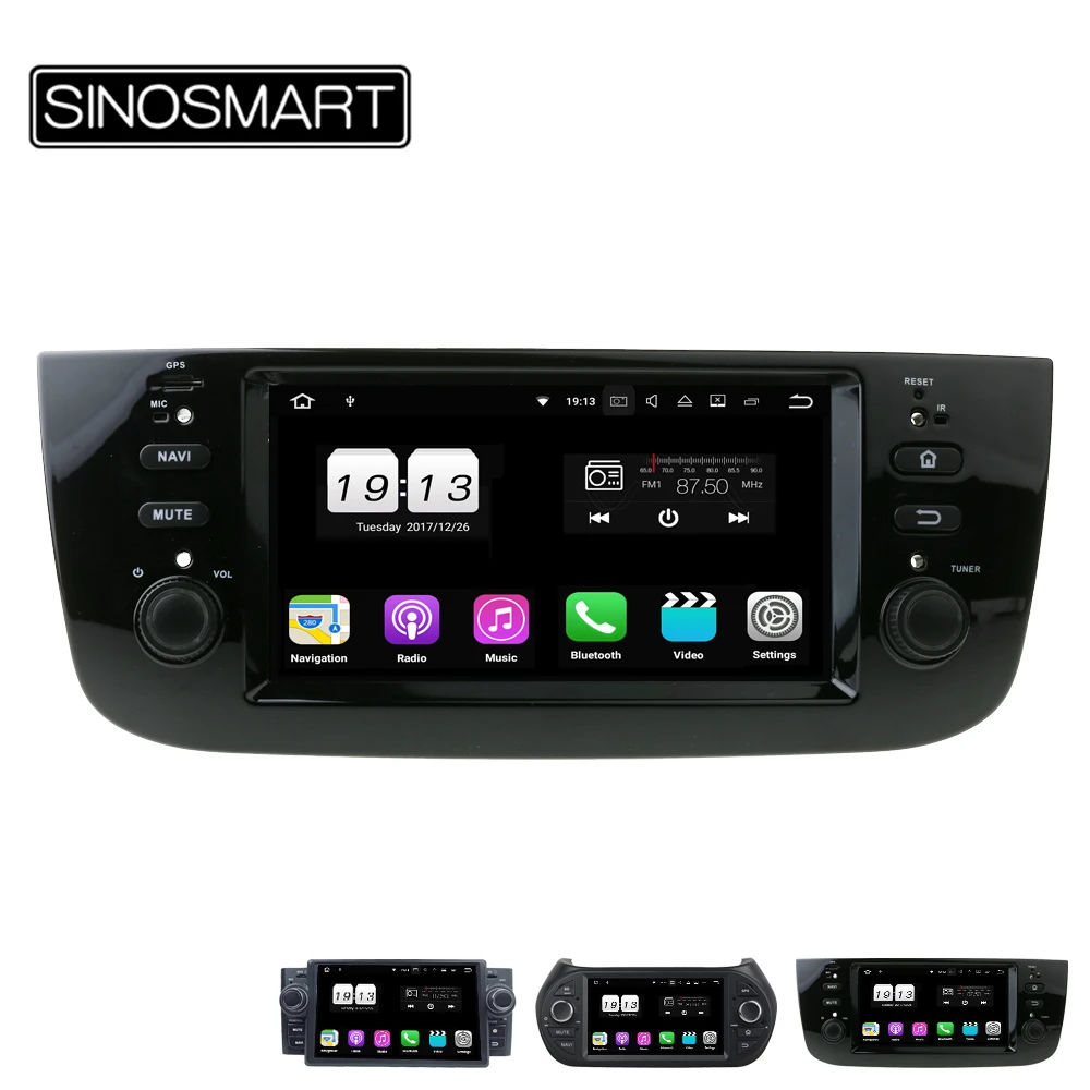 

SINOSMART 2/4G RAM 4/8 Core CPU Car GPS Navigation Player for Fiat Linea Punto Evo Grande Punto Fiorino 2007-2015 with Canbus