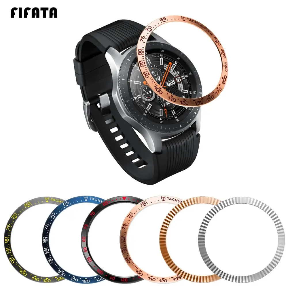 

FIFATA Replacement Smart Watch Accessories For Samsung Galaxy Watch 46MM Bezel Ring Protect Case Anti Scratch Metal Sticker