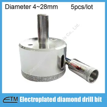 

Electroplated diamond drill bit thin wall core drill for glass ceramic granite hole saw Length 50mm Diameter 4~28mm ZT001