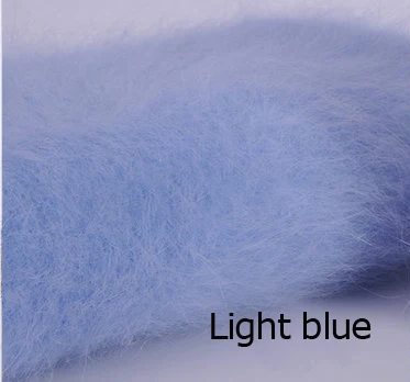 Новинка, Зимняя женская тонкая вязаная норковая кашемировая юбка, осенняя теплая длинная юбка, разноцветная, D1 - Цвет: light blue