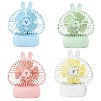 

Mini Portable Bunny Handheld Fan USB Charging Cooling Electric Fan with Lights for Home Office Desktop Outdoor Accessories