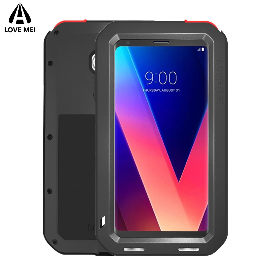 Брендовый чехол Love Mei для LG V30 V35 V40 V50 ThinQ металлический противоударный телефона Plus