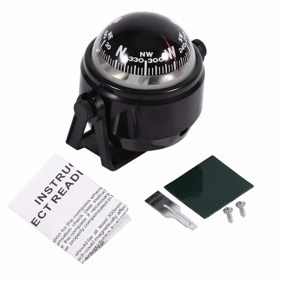 Multi-Purpose Sea Marine Bracket Mount Compass Voyager Outside Fits Boat Caravan Truck OKBY Voyager Compass black