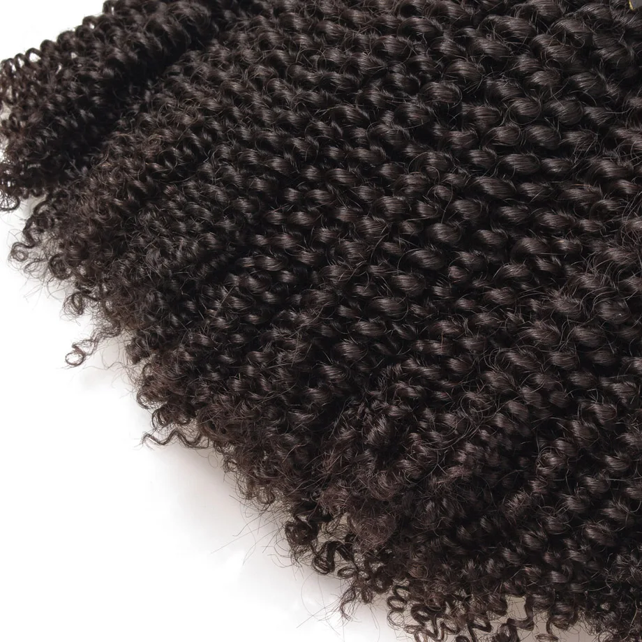 Dollface 10Pcs Human Hair Bundles Brazilian Hair Weave Bundles Kinky Curly Remy Hair Extension Free Shipping