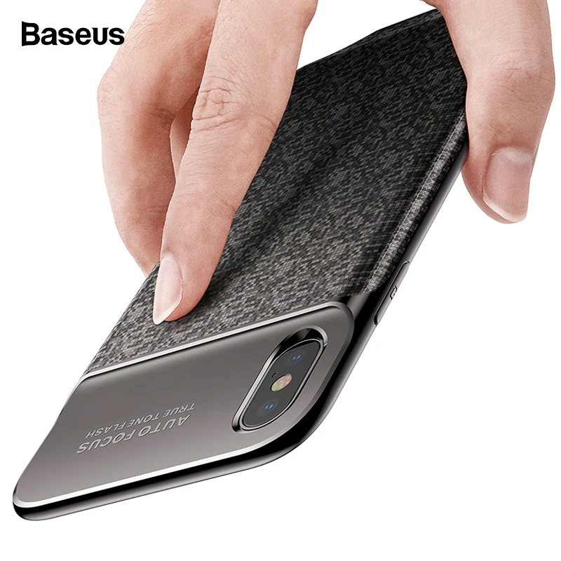 Baseus Battery Charger Case For iPhone X 10 Ultra Slim Power Bank External Backup Pack Charging Battery Cover For iPhoneX