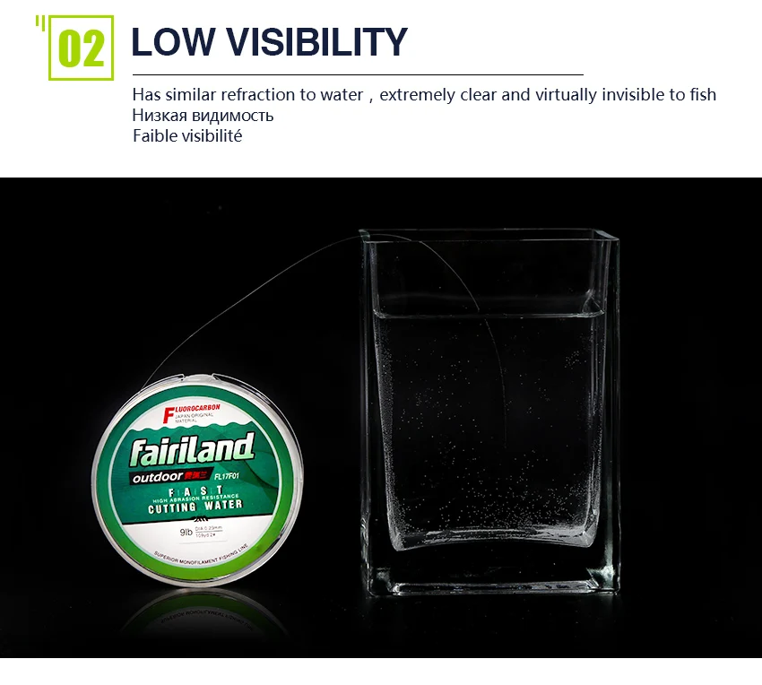 100 m 109 jarda fluorocarbon pvdf linha