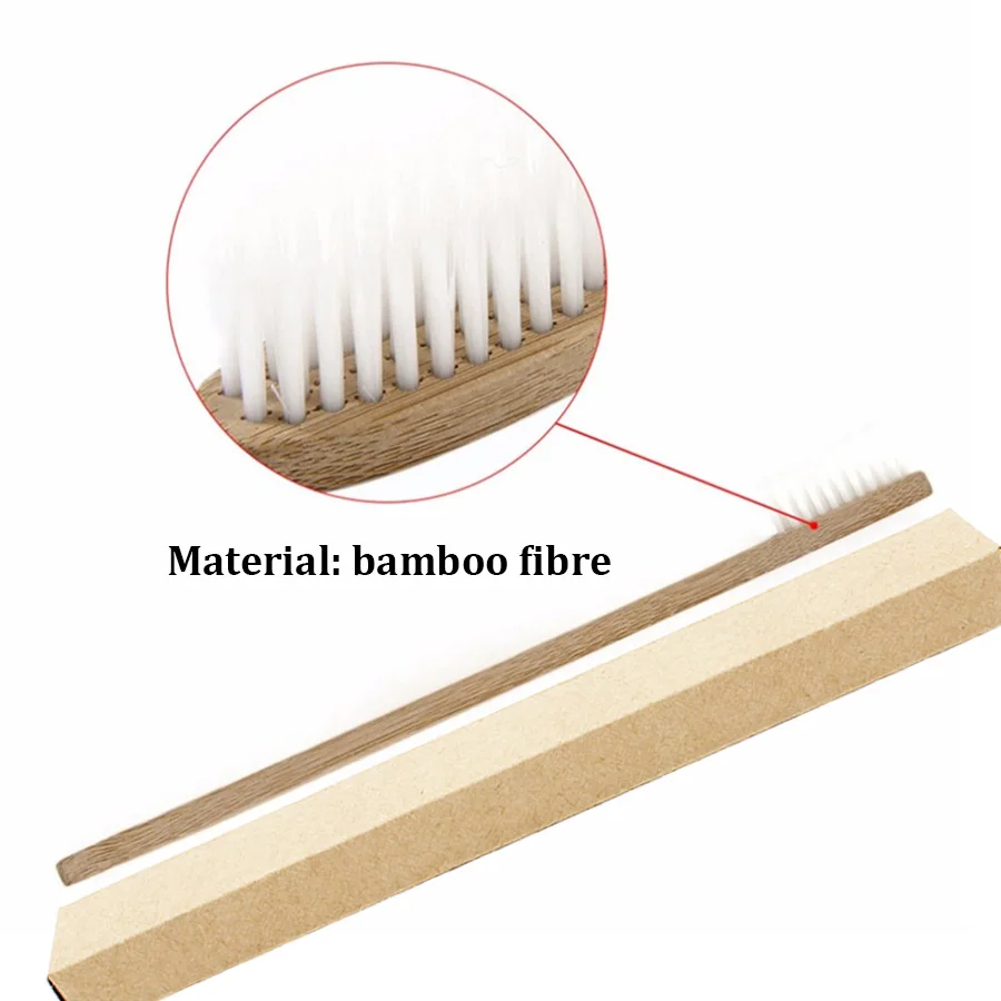Оптовая продажа Bamboo Paper коробки белый мягкий Бамбук Зубная щетка