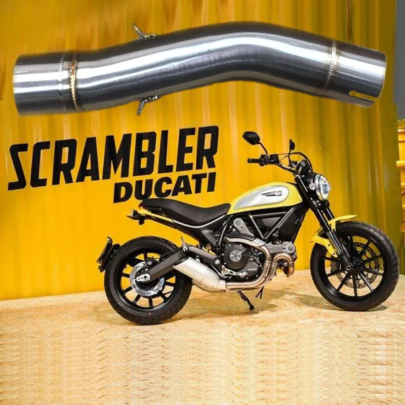 

For Ducati Scrambler 51mm Silencer Stainless Steel Motorcycle Exhaust Middle Link Pipe Front Muffler Moto Escape