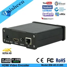 Unisheen 4K HDMI Video Encoder UHD Live Streaming IP IPTV vmix Youtube Facebook Ustream Wowza Rtmp M3U8 Onvif