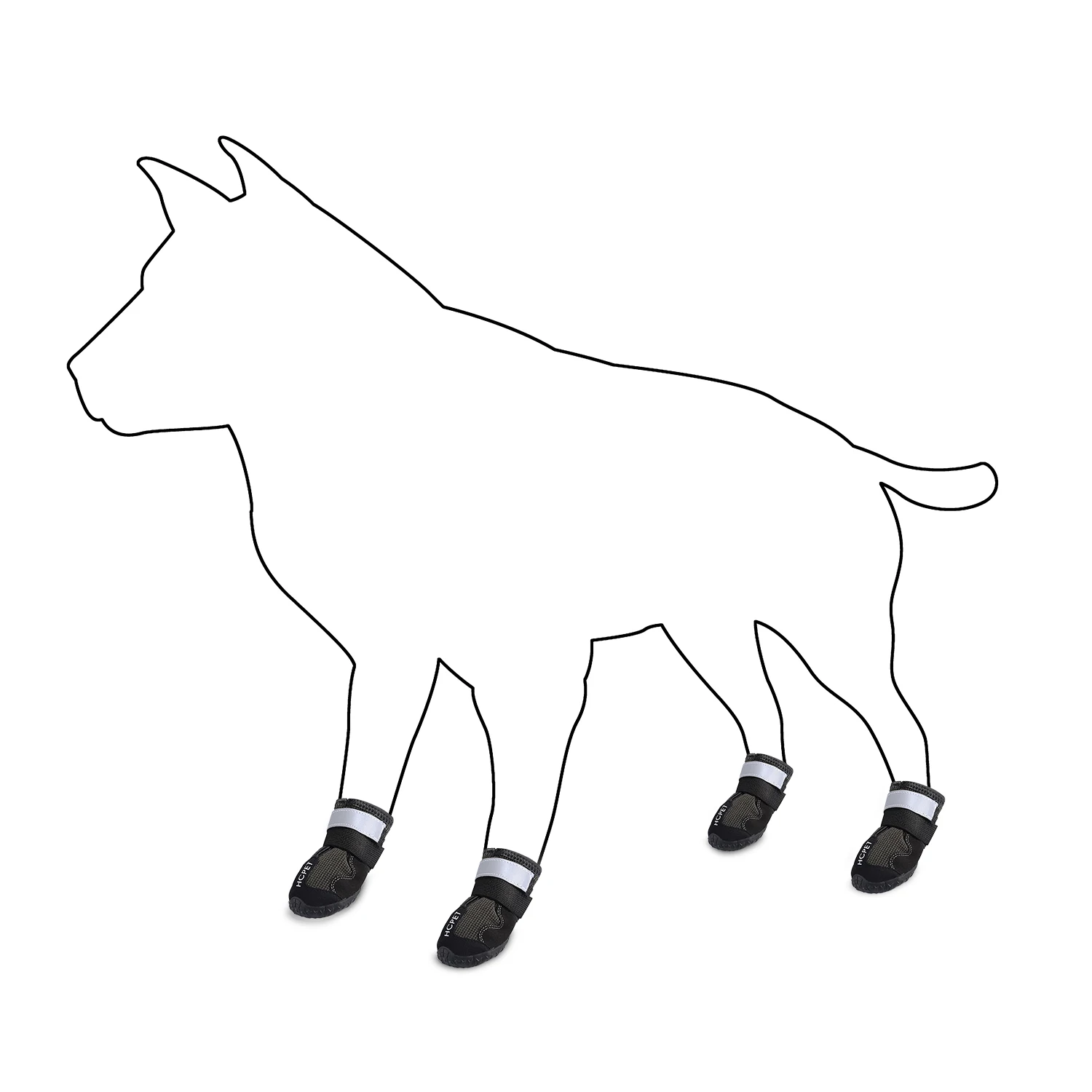 4 шт.; Рождественская Обувь для собак; водонепроницаемые ботинки; Всесезонная обувь; уличная Нескользящая и теплая обувь для средних и больших собак