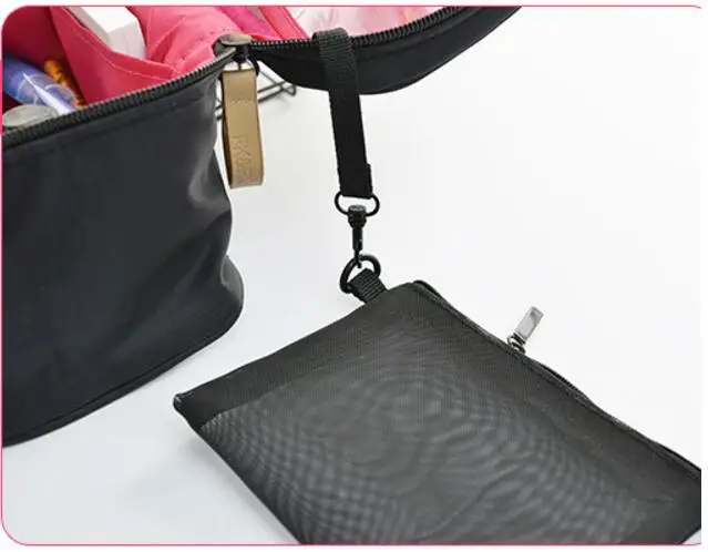 Новое модное черное платье Для женщин косметичка высокое качество нейлоновая сумка для косметики в дорогу молния портативная макияжная сумка багажник косметички
