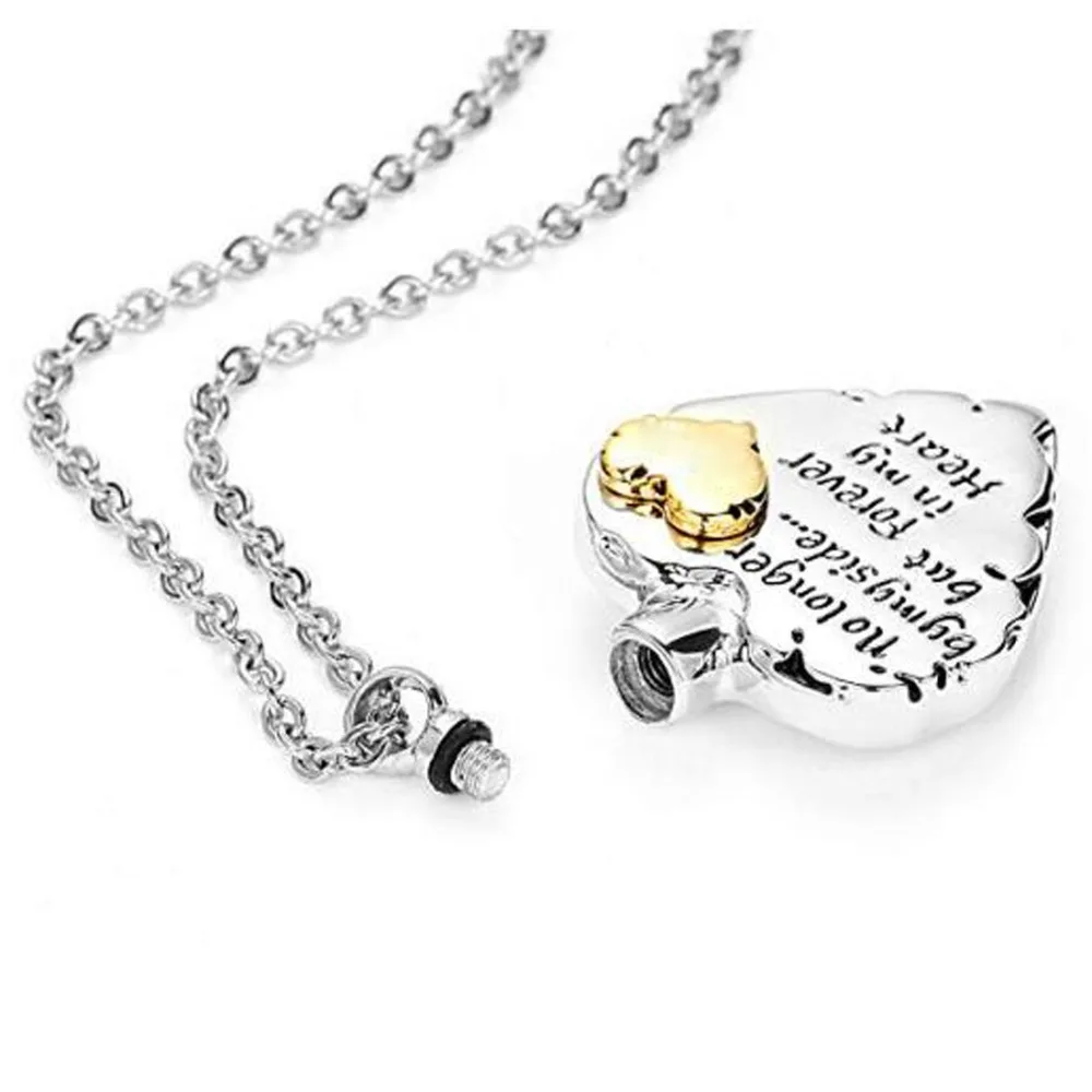 Unisex No Longer by My Side But Forever in My Heart Mom Mum Grandpa Cremation Ashes Urn Pendant Necklace