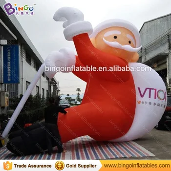 

Christmas Decor 20 Feets Christmas Inflatable Santa Claus Wholesale Old Fashion Climbing Santa for Wall Decorating