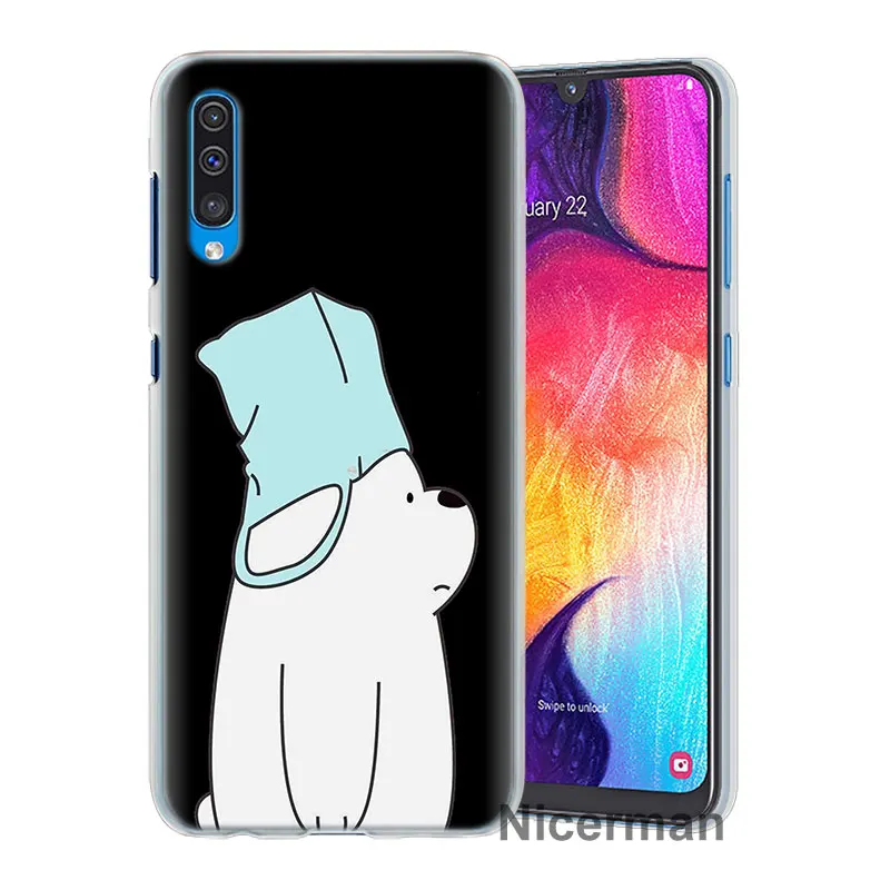 Милый Мы Голые Медведи чехол s крышка для samsung Galaxy A30 A50 A70 A80 M10 M30 A7 A6 A8+ A9 ПК Жесткий Чехол Для Телефона