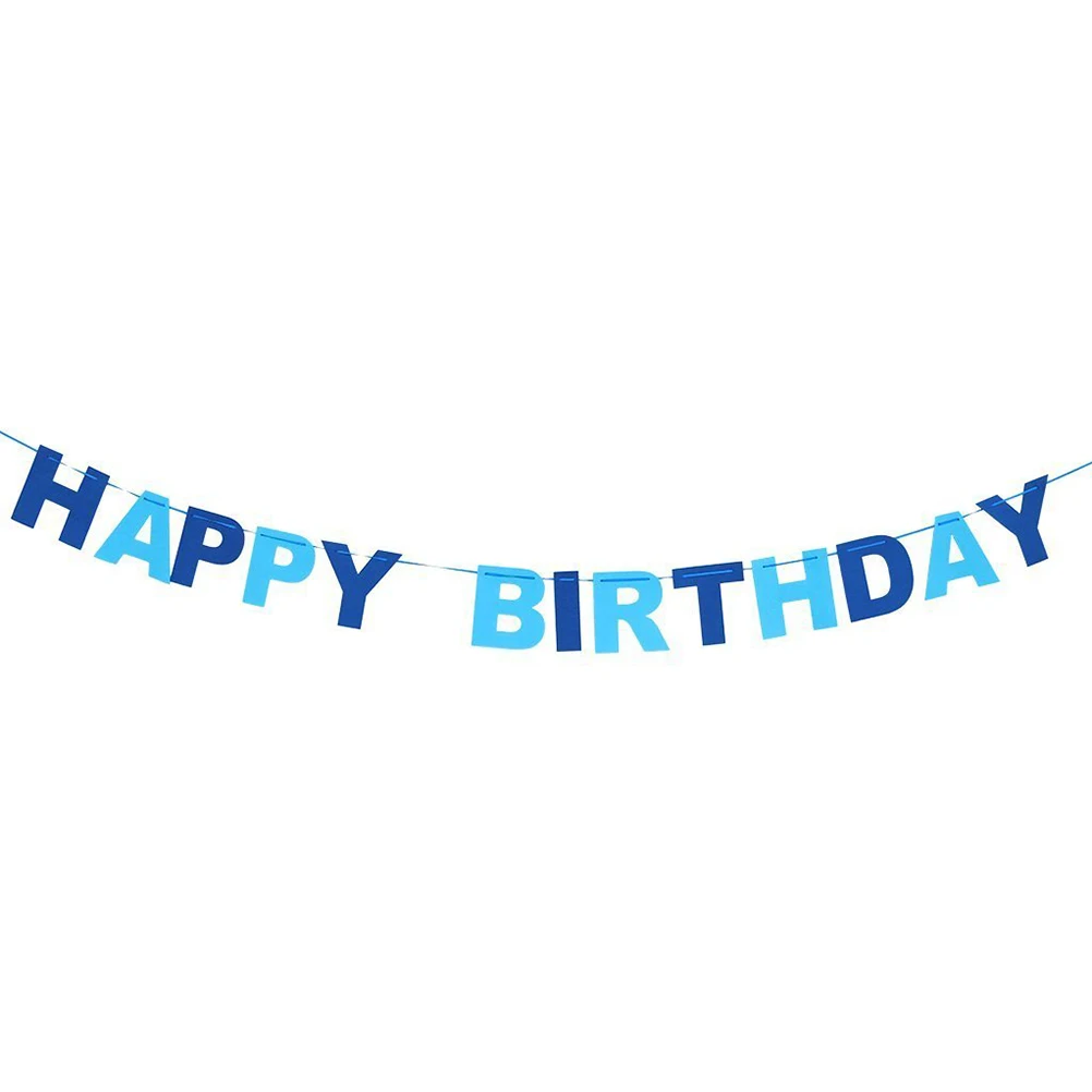 New Happy Birthday Banners Happy Birthday Non Woven Pennant Flags Bunting Garland Banner Party Home Hanging Decor Blue Decorative Decorative Decoration Hangingdecorative Home Decor Aliexpress