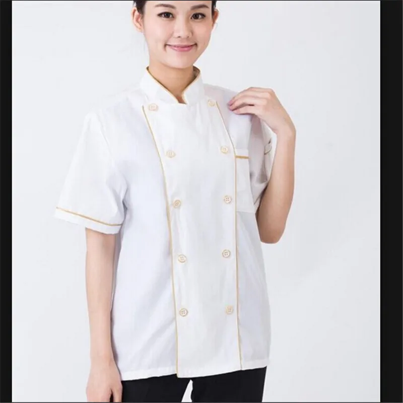 

Overalls Chef clothing Labor insurance clothing Hotel Restaurant Overalls With short sleeves Men and women Promotion price BN632