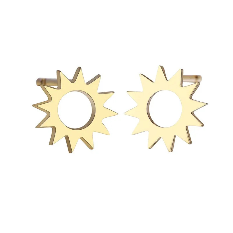Геометрический Минимальный серьги с дизайном «солнце» Для женщин охватывающая деталь из нержавеющей стали ювелирные изделия аксессуары маленькие серьги-гвоздики с подвеской