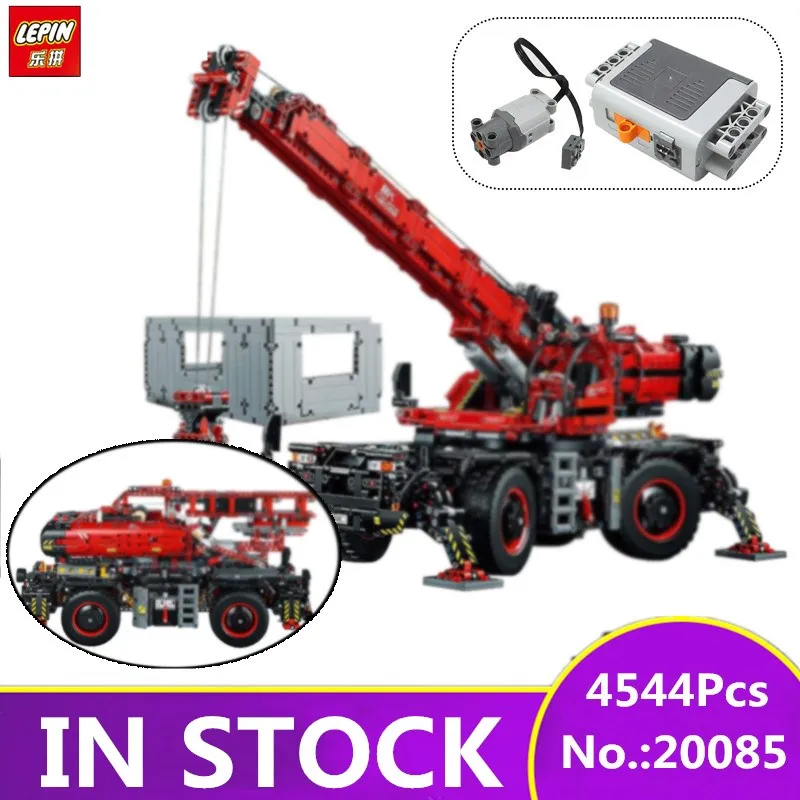 

H&HXY Lepin 20085 4544Pcs Compatible 42082 Technic Series Rough Terrain Crane Building Block Bricks Educational With Battery Box