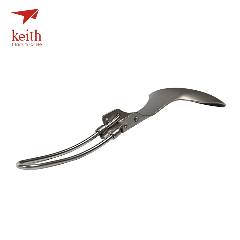 Keith Titanium plegable Spoon camping tablewares picnic al aire libre senderismo conveniente titanio puro cuchara 20g Ti5308