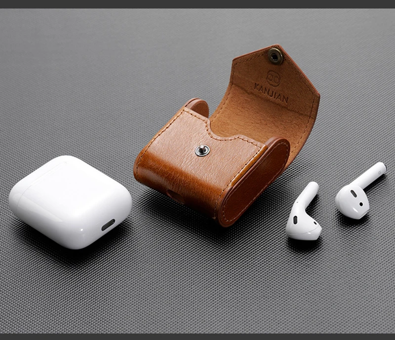 PU Leather Case For Airpods Business Luxury Cases For Air Pods Wireless Earpods Earphones For Apple Ear Pods Case With Strap (19)