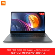 Ноутбук Xiaomi Pro 15,6 ''Intel Core i5/i7 ноутбук MX150 DDR4 8 ГБ/16 ГБ Распознавание отпечатков пальцев для офисного компьютера