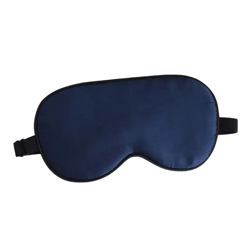 

RUIMIO Natural Silk Sleep Eye Mask Cover Eyeshade Large Blindfold for Sleep Nap Meditation (Navy Blue)