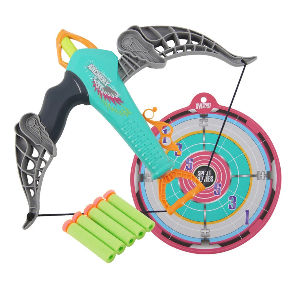 

Children's Simulation Bow and Arrow Military Model Toy Fun Outdoor Sports Shooting Soft Slingshot Arrow Toy Set Gift 9823