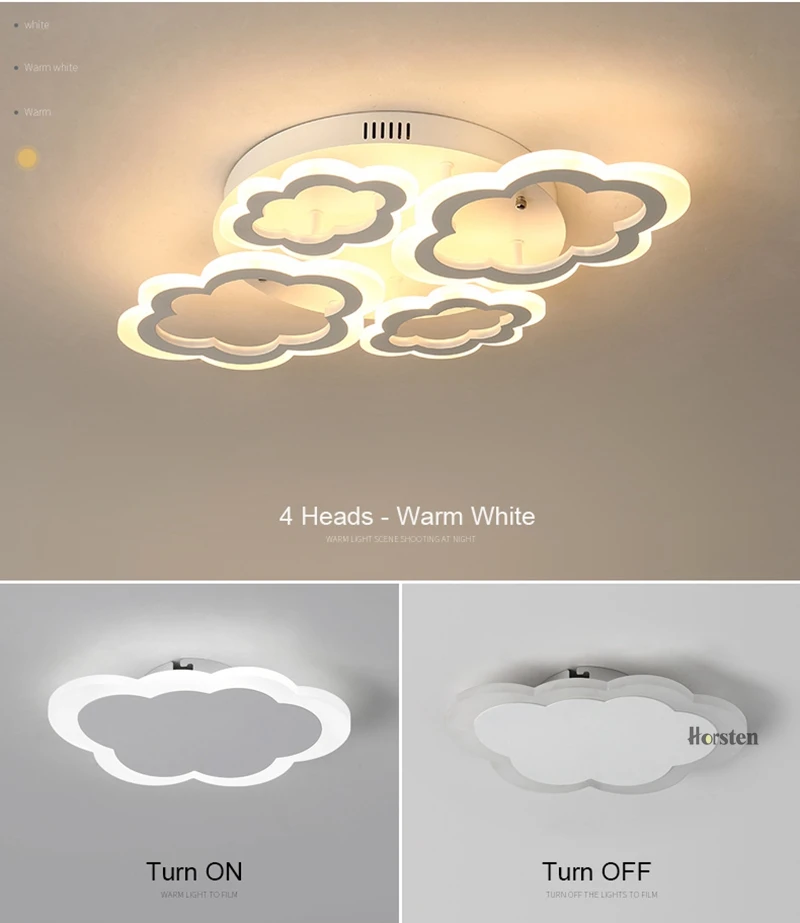 Horsten White Clouds High Power LED Ceiling chandelier For Living Room Bedroom Home Modern Led Chandelier Lamp Fixture (12)