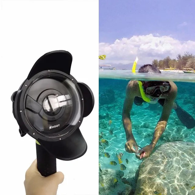 

Diving Dome Port for Xiaomi Yi Action camera Portable Underwater Photography Lens Housing monopod accessory for Xiaoyi