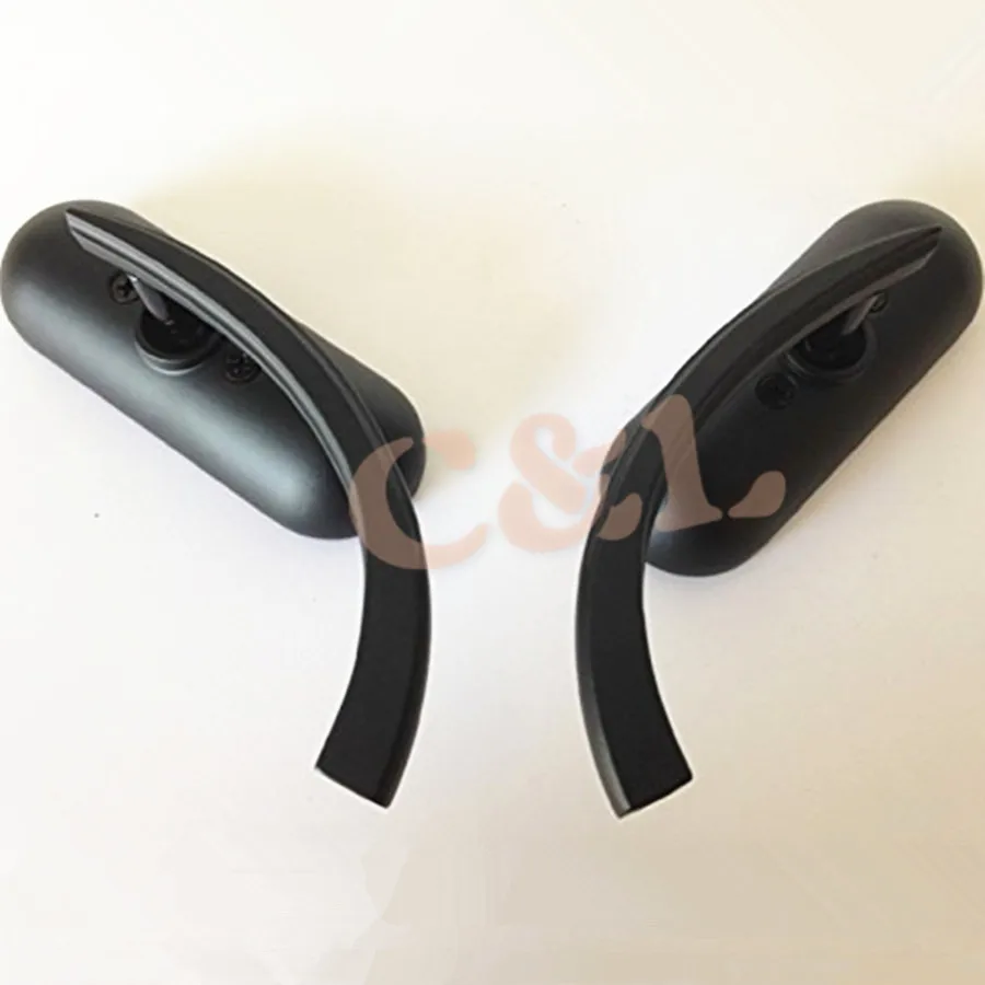 1 пара черных овальных боковых зеркал для мотоцикла Harley Dyna Softail Sportster|motorcycle mirror|mirror