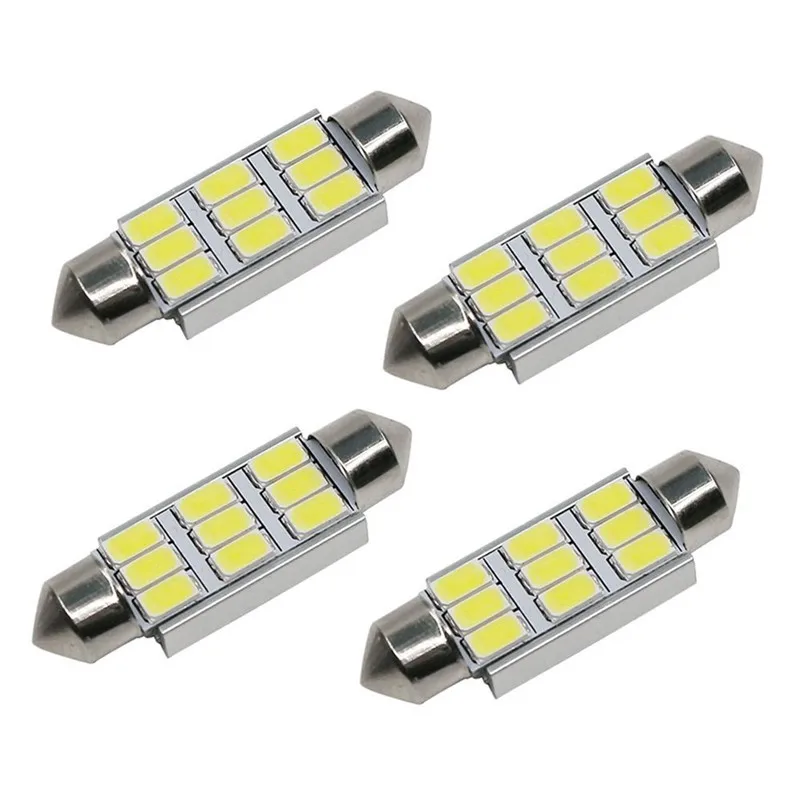 50 шт Canbus Ошибок C5W света фестона 5730/5630 9SMD белый 4,5 Вт 350LM 36mm/39mm/41 мм светодиодные лампы