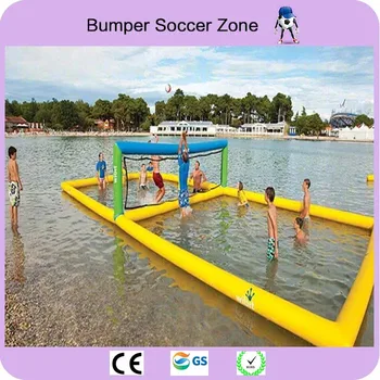 

Free Shipping 12*6m Exciting Inflatable Water Volleyball Court Floating Sport Field Inflatable Beach Sport Game Free a Pump