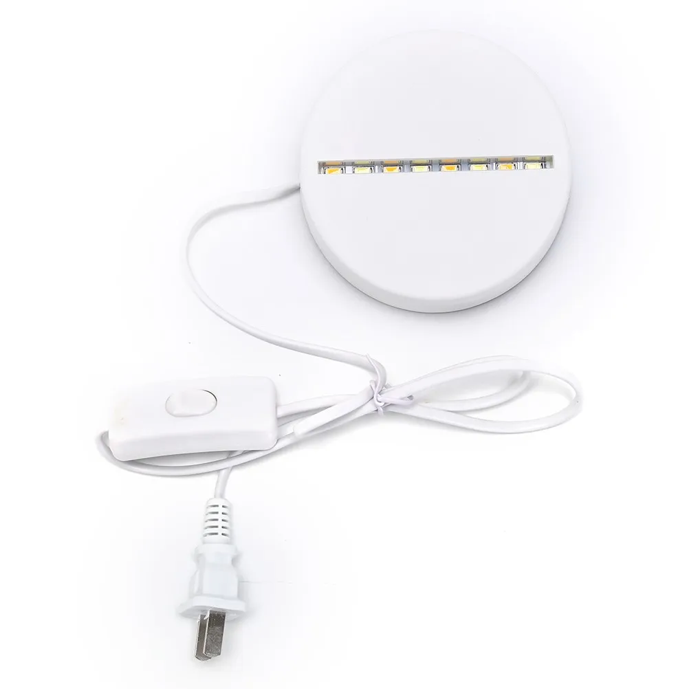 Для замены светодиодный 3d-ночник 110-220(V) Красочный свет база Настольный держатель украшения кабельный сенсорный цоколь лампы