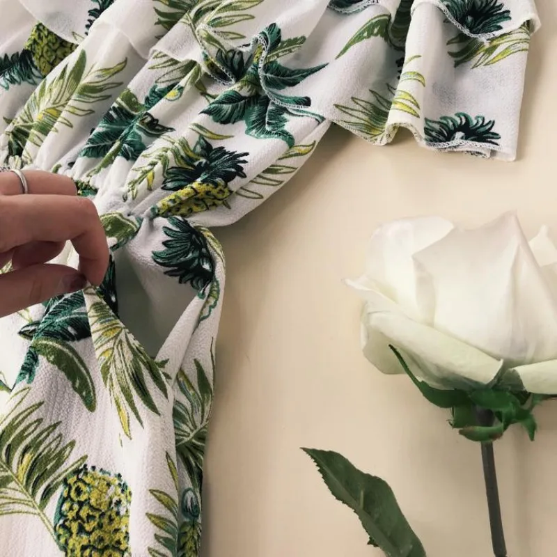 Summer Sexy Off The Shoulder Ruffles Playsuits Casual Loose Overalls With Pocket Floral Print Beach Jumpsuits Rompers Feminino Summer Sexy Off The Shoulder Ruffles Playsuits Casual Loose Overalls With Pocket Floral Print Beach Jumpsuits Rompers Feminino