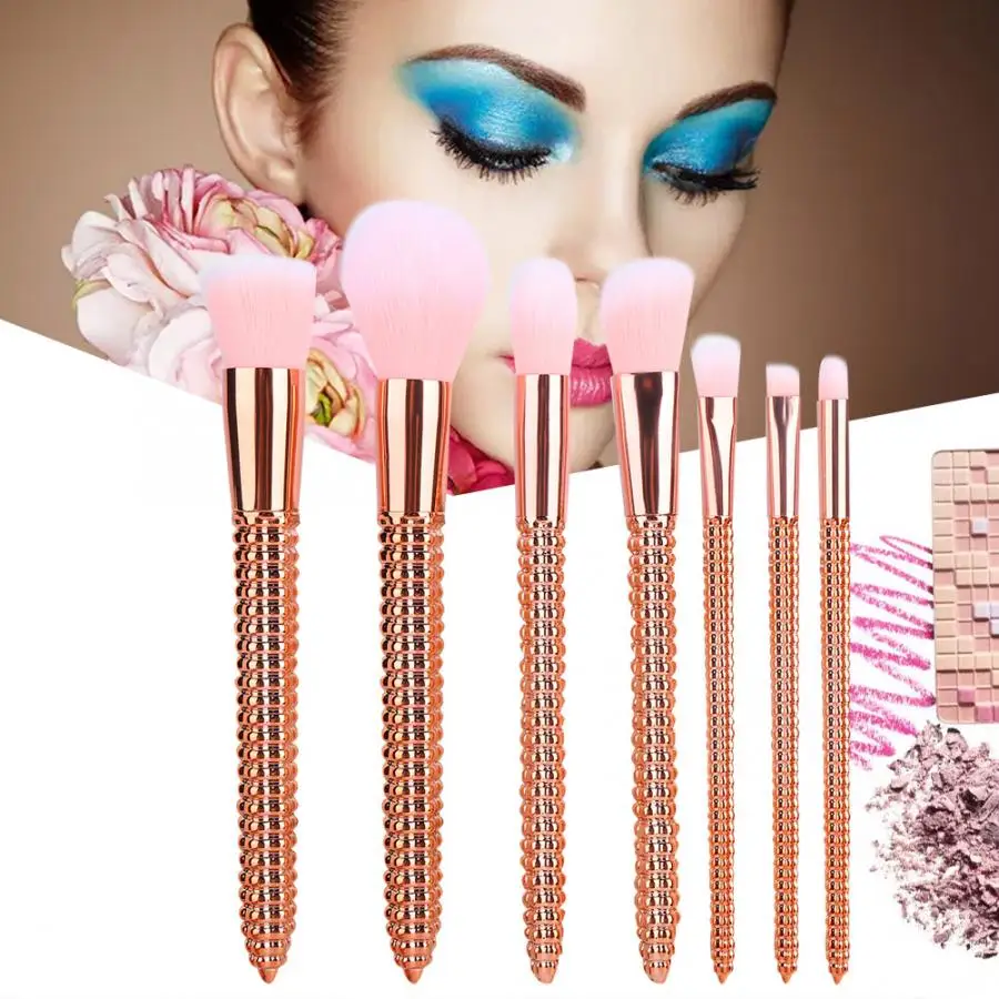7 шт./компл. Косметические кисти для макияжа Набор Профессиональный Румяна пудра кисти для теней, лица кисти набор косметики