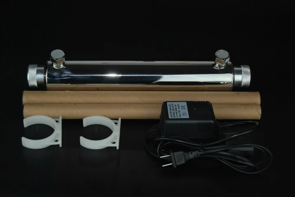 304 stainless steel 2G per Minute UV Purifier/Sterilizer + 16W Chinese Lamp Tube 304 stainless steel 2G per Minute UV Purifier/Sterilizer + 16W Chinese Lamp Tube